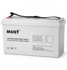 Акумулятор літій-залізо-фосфатний MUST LiFePO4 LP1500-12100 12V 100Ah