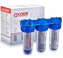 Фильтр для холодной воды Koer KV-26-1/2 (3 колбы, 8 атм.) (KR5022)