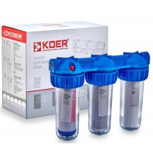 Фильтр для холодной воды Koer KV-26-1/2 (3 колбы, 8 атм.) (KR5022)