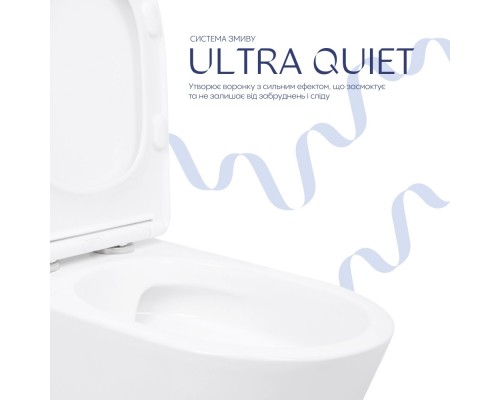 Компакт Qtap Arvin Ultra Quiet для підлоги, із сидінням Slim Duroplast / Soft-close / Quick Release
