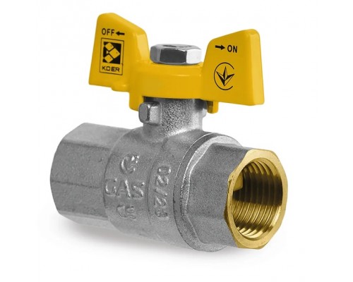 Кран кульовий Koer KG.207 - 3/4" FF ГГМ (газ)