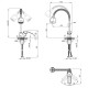 Змішувач для кухні Lidz Agata 008F4, Chrome (k40)