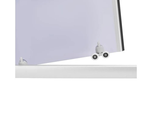 Душова кабіна Latwa SC90x90.SAT.LOW.GR, напівкругла, скло тоноване 4 мм + Душовий піддон Kupala ST90x90x16 Lidz