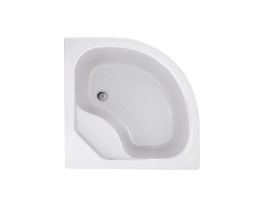 Душова кабіна Latwa SC90x90.SAT.HIGH.FR напівкругла, скло Frost 4 мм + Душовий піддон Kapielka ST90x90x41, з панеллю Lidz