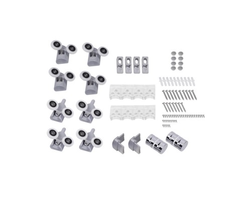 Душова кабіна Latwa SC90x90.SAT.LOW.GR, напівкругла, скло тоноване 4 мм + Душовий піддон Kupala ST90x90x16 Lidz