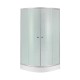 Душова кабіна Latwa SC90x90.SAT.LOW.FR, напівкругла, скло Frost 4 мм + Душовий піддон Kupala ST90x90x16 Lidz