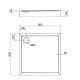 Душевой поддон QT TERN 80x80x12