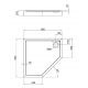 Душевой поддон QT DIAMOND 90x90x12