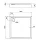 Душевой поддон QT TERN 100x100x12