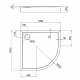 Душевой поддон QT ROBIN 100x100x12
