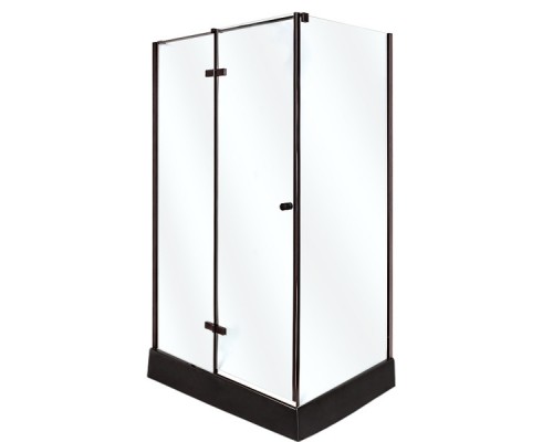 Душова кабіна INSANA Adriana Black M 100х80х210 дрібний піддон 14см