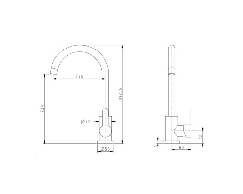 Кухонный смеситель Brinex Chrome (k35)