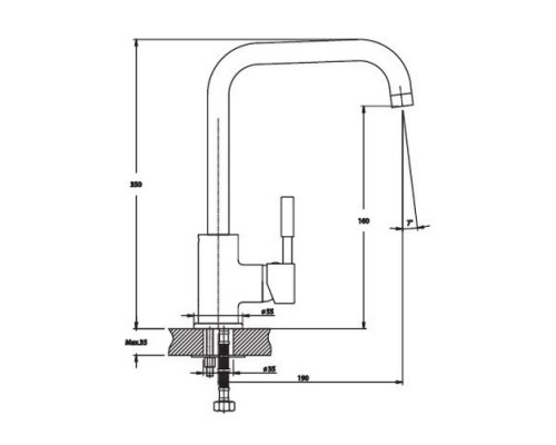 Змішувач для кухні HAIBA HANS 011-G матовий