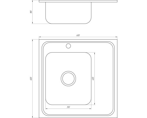 Мойка кухонная Mira MR 6060 L D Decor Left