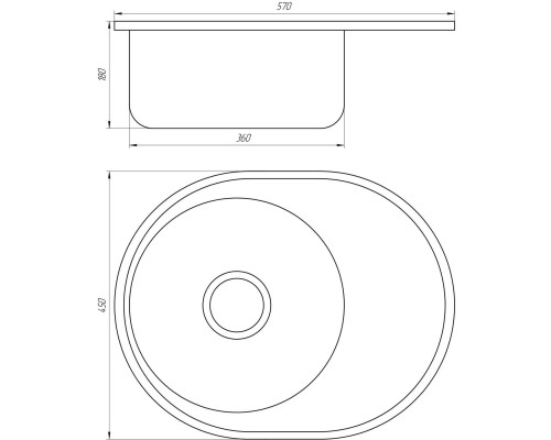 Мойка кухонная Mira MR 5745 D Decor