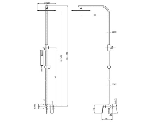 Душевая система TOPAZ LEXI TL 21702-H57-00