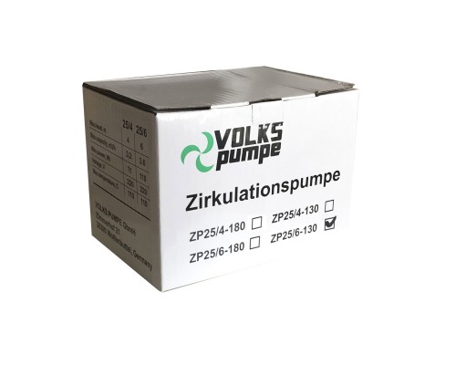 Насос циркуляционный VOLKS pumpe  ZP25/6 130мм + гайки