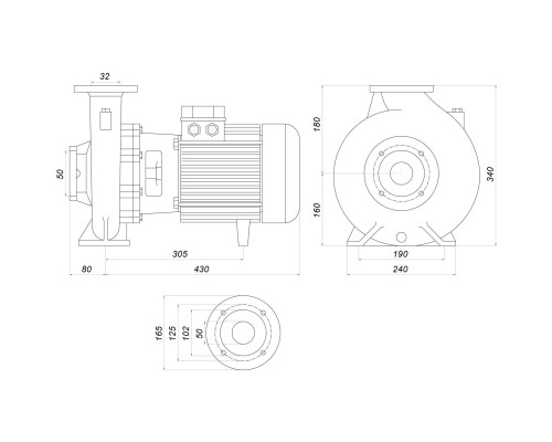 Насос моноблочный IR 32-200NB 5,5 кВт SAER (30 м3/ч,53,6 м)