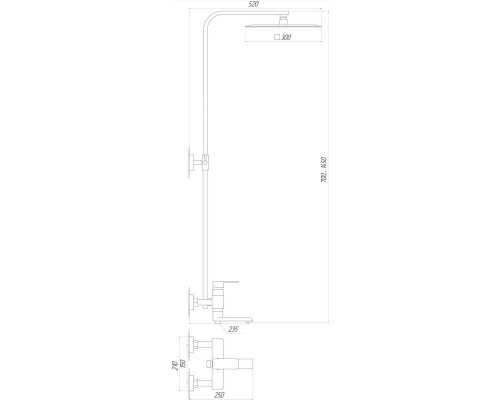 Душова система Globus Lux MILANO GLM-0007