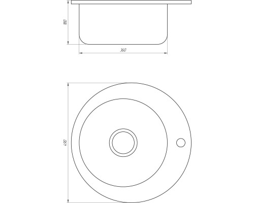 Мойка кухонная Mira MR 490 D Decor