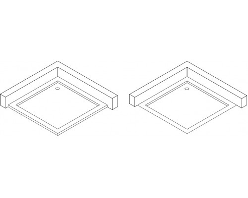 Душевой поддон квадратный BOBR SS100I BRAVO (1уп.)