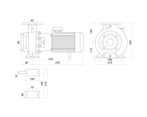 Насос моноблочный IR 40-125A 3,0 кВт SAER (40 м3/ч, 27,5 м)