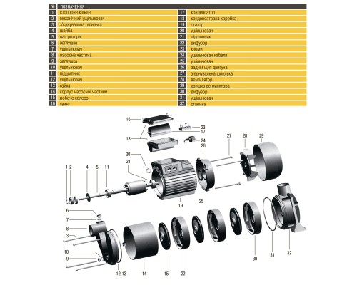 Насос центробежный многоступенчатый  Optima MH-N 1100INOX 1,1кВт нерж, колеса