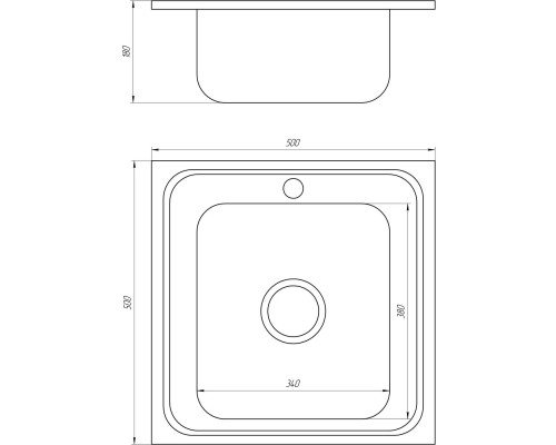 Мойка кухонная Mira MR 5050 D Decor