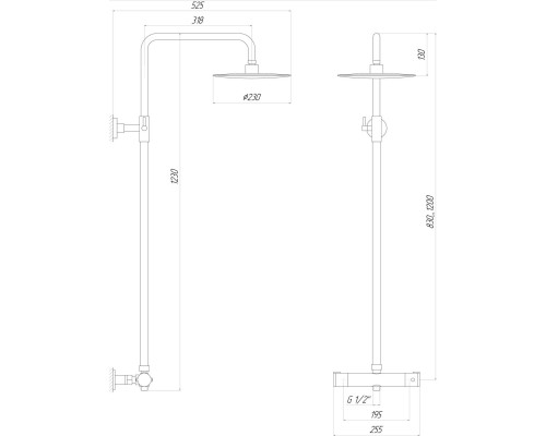 Душевая система Globus Lux DS0040S