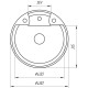 Гранитная мойка Globus Lux GURON миндаль 480мм-А0008