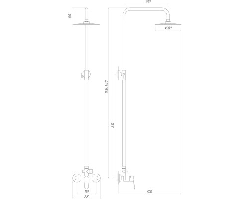 Душевая система TOPAZ ZARA TZ 13702-H37