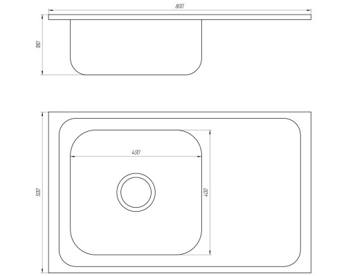 Мойка кухонная Mira MR 8050 L D Decor Left