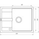 Гранитная мойка Globus Lux ONE черный 650х500мм-А0002