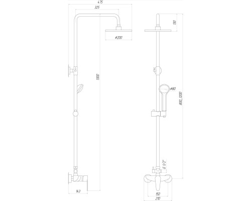 Душевая система DOMINO TORINO DS-TO-004