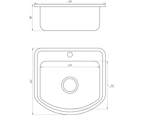 Мойка кухонная Mira MR 4946 D Decor