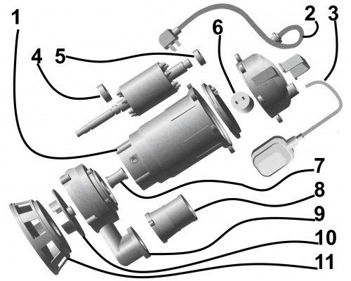 Насос фекальный  VOLKS pumpe  WQD10-12 1,1кВт