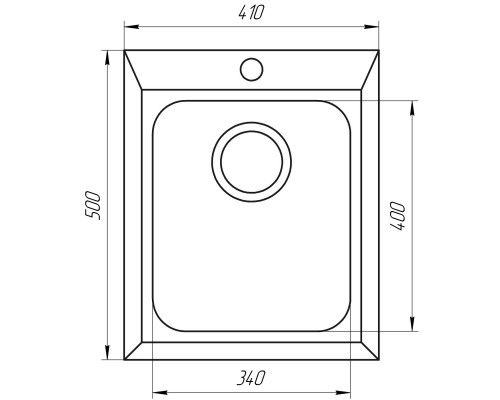 Гранитная мойка Globus Lux LAMA мокко 410х500мм