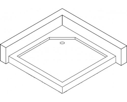 Душевой поддон квадратный LUBAWA SL90F (SL90) BRAVO (1уп.)