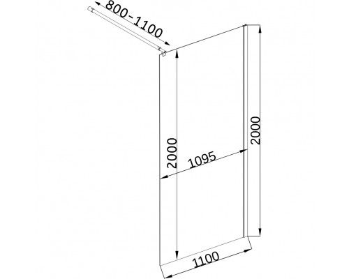 Душевая перегородка LEGA 110TC (110T) BRAVO (1уп.)