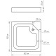 Душевой поддон квадратный LUBAWA SL90F (SL90) BRAVO (1уп.)