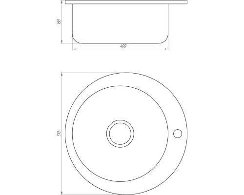 Мойка кухонная Mira MR 510 D Decor 0.6