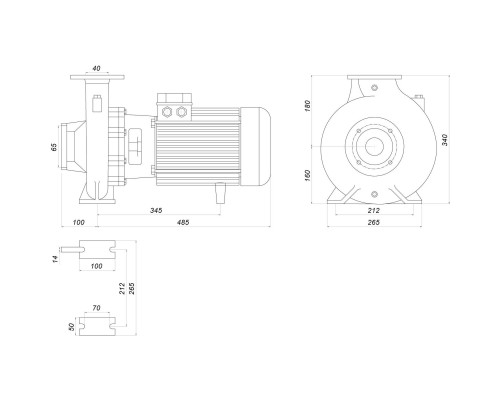 Насос моноблочный IR 40-200NA 11,0 кВт SAER (60 м3/ч, 61 м)