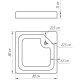 Душевой поддон квадратный LUBAWA SL80F (SL80) BRAVO (1уп.)