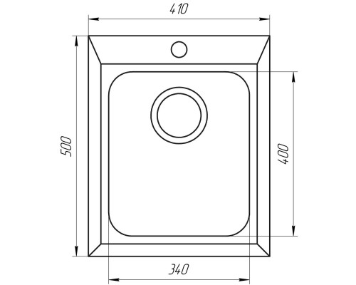 Гранитная мойка Globus Lux LAMA песчаный 410х500мм-А0004