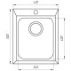 Гранитная мойка Globus Lux LAMA песчаный 410х500мм-А0004