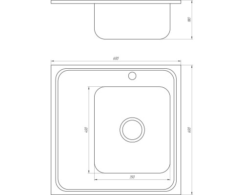 Мойка кухонная Mira MR 6060 R D Decor Right