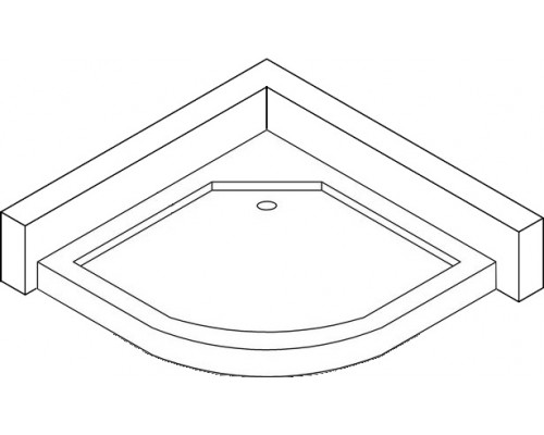 Душевой поддон полукруглый NYSA RL90F (RL90) BRAVO (1уп.)