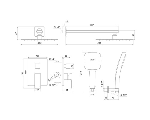 Душевая система Globus Lux SMART GLM-205