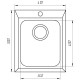 Гранитная мойка Globus Lux LAMA графит 410х500мм-А0001