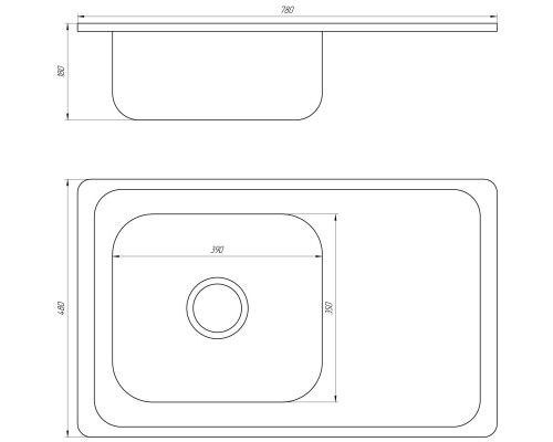 Мойка кухонная Mira MR 7848 D Decor